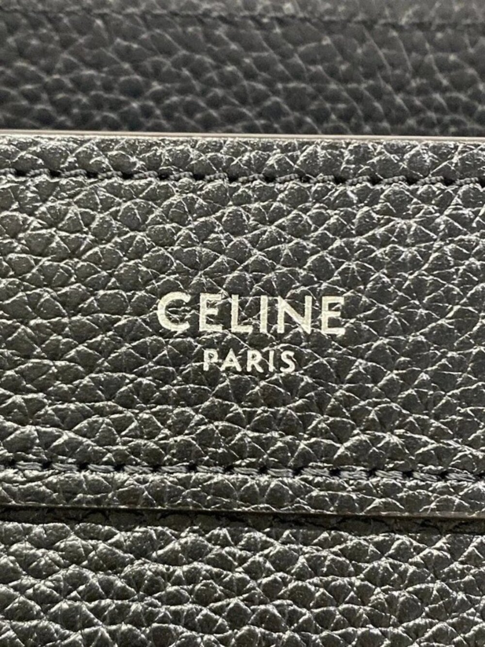 CELINE Luggage Nano Shopper - Black Drummed calfskin Handbag - Picture 14 of 15